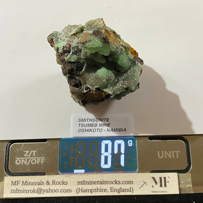 SMITHSONITE : TSUMEB MINE, OSHIKOTO, NAMIBIA. 87g MF5469