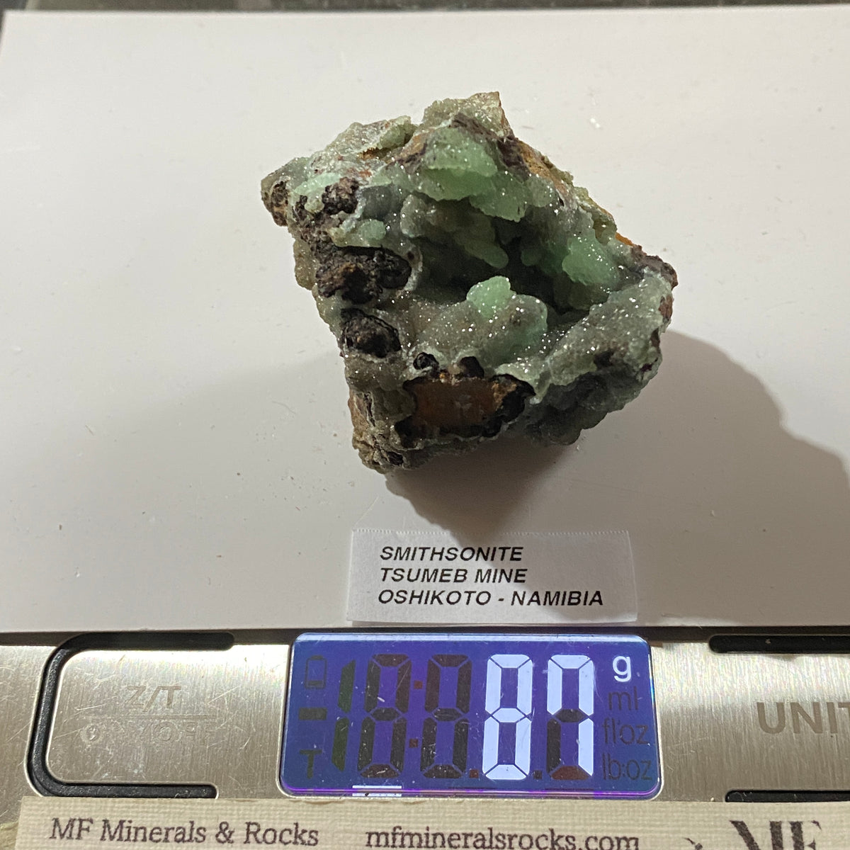 SMITHSONITE : TSUMEB MINE, OSHIKOTO, NAMIBIA. 87g MF5469