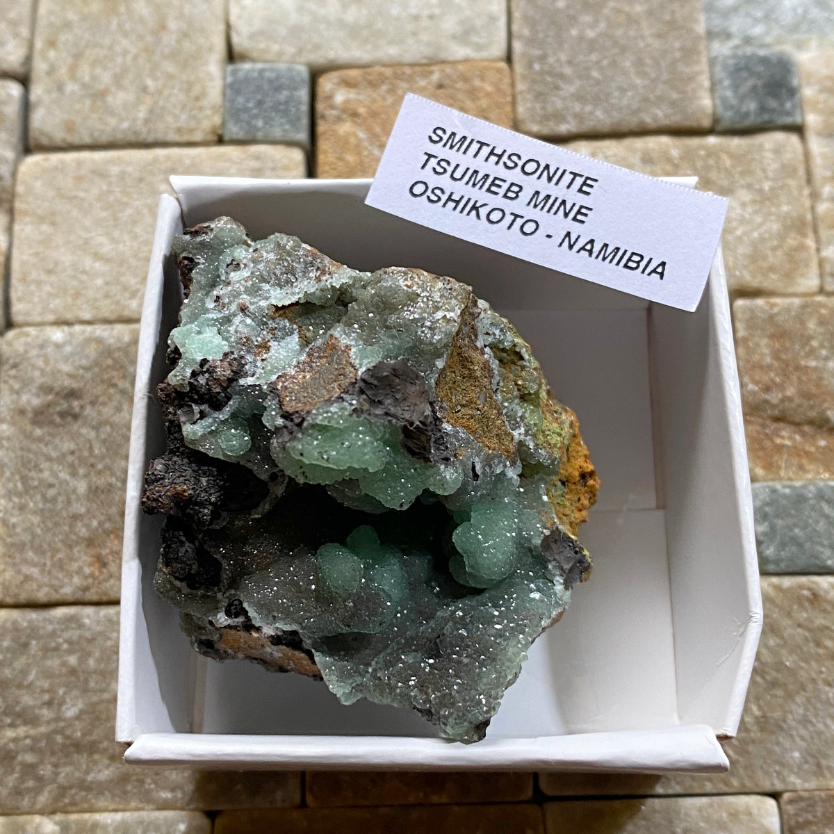 SMITHSONITE : TSUMEB MINE, OSHIKOTO, NAMIBIA. 87g MF5469