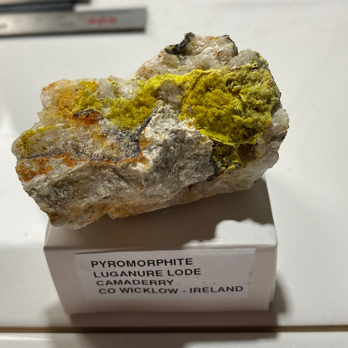 PYROMORPHITE : LUGANURE LODE, CAMADERRY, CO WICKLOW, IRELAND. 69g MF5470