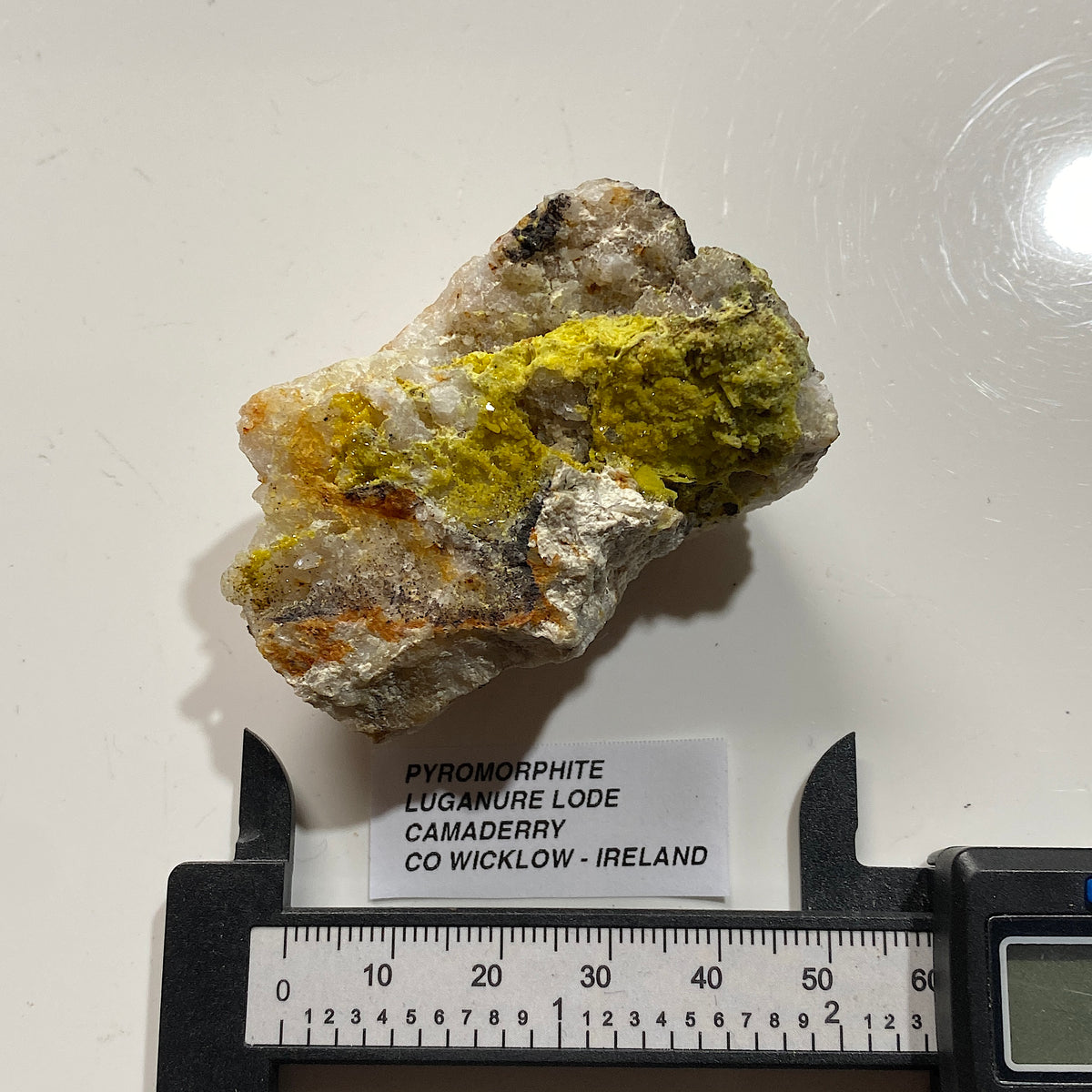 PYROMORPHITE : LUGANURE LODE, CAMADERRY, CO WICKLOW, IRELAND. 69g MF5470