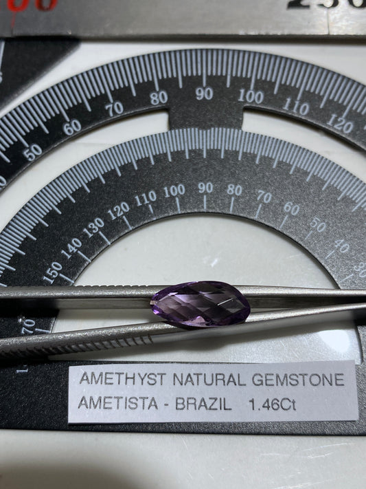 AMETHYST NATURAL GEMSTONE : AMETISTA, RIO GRANDE DO SOL, BRAZIL 1.46Ct. MFG4826