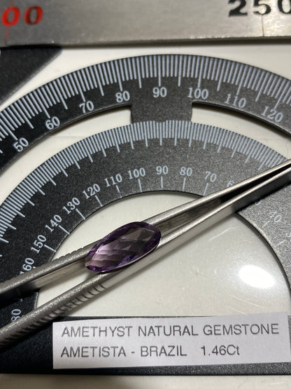 AMETHYST NATURAL GEMSTONE : AMETISTA, RIO GRANDE DO SOL, BRAZIL 1.46Ct. MFG4826