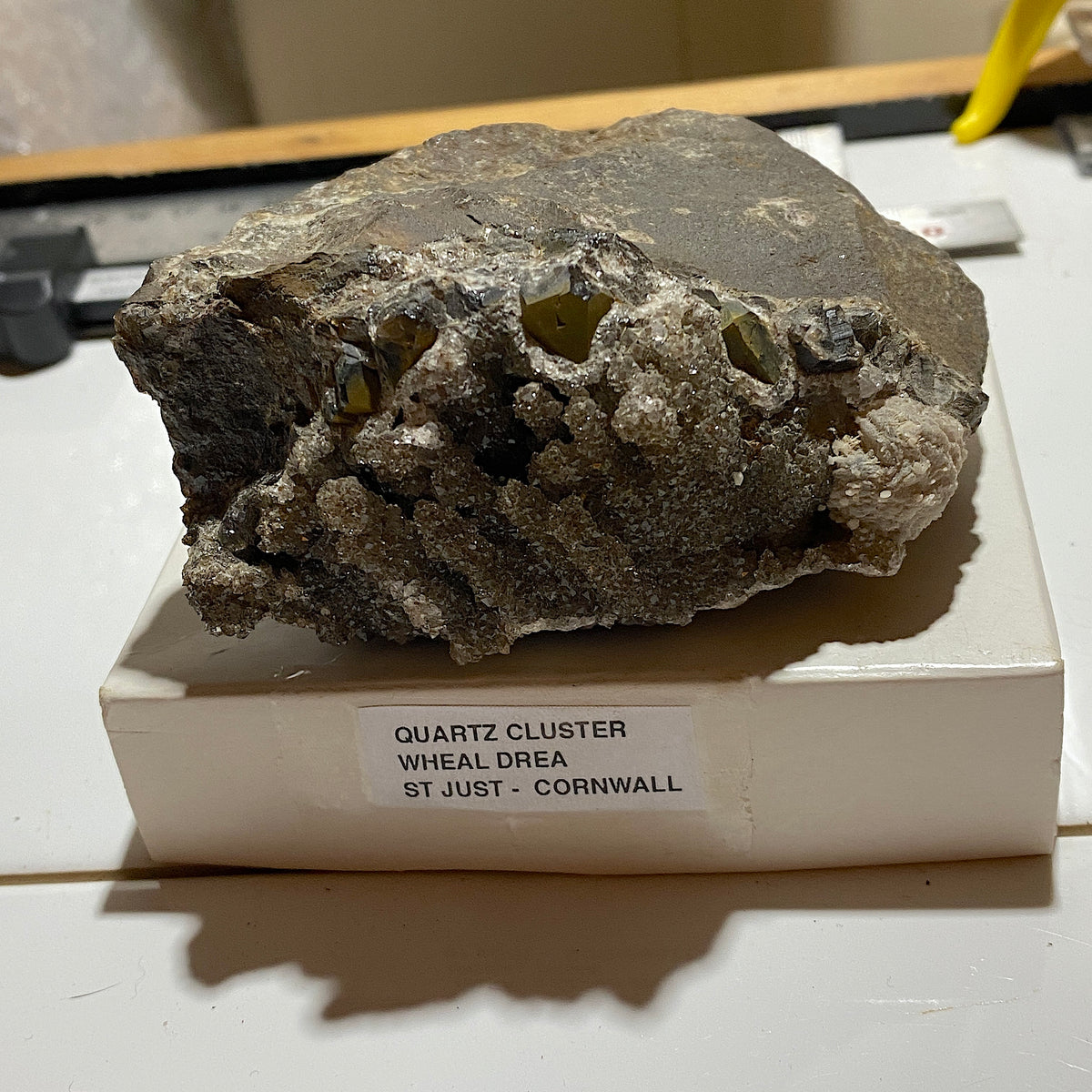 INTERESTING QUARTZ CLUSTER [ETC] FROM WHEAL DREA, BOTALLACK, CORNWALL  440g MF5473