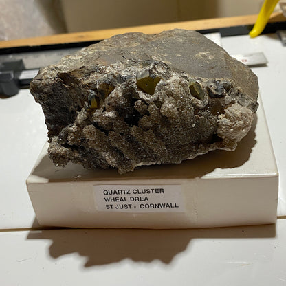 INTERESTING QUARTZ CLUSTER [ETC] FROM WHEAL DREA, BOTALLACK, CORNWALL  440g MF5473