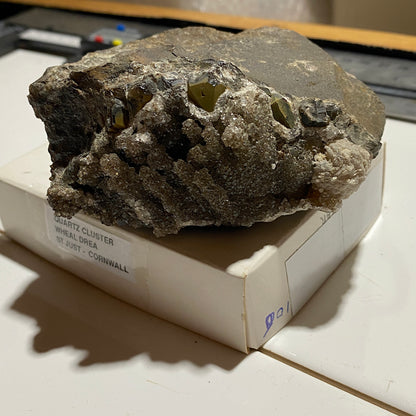 INTERESTING QUARTZ CLUSTER [ETC] FROM WHEAL DREA, BOTALLACK, CORNWALL  440g MF5473