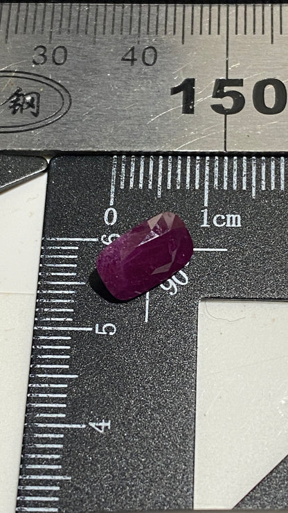 RUBY CORUNDUM NATURAL GEMSTONE : MOGOK, PWIN-Oo-LWIN, MANDALAY, MYANMAR 2.98Ct MFG4827