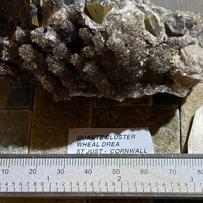 INTERESTING QUARTZ CLUSTER [ETC] FROM WHEAL DREA, BOTALLACK, CORNWALL  440g MF5473