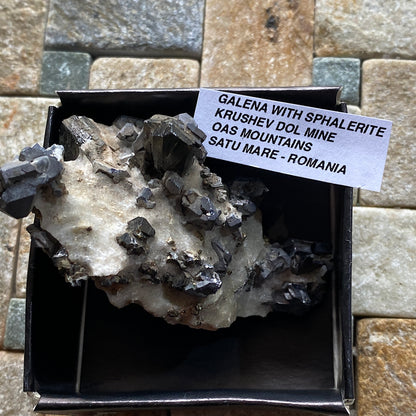 GALENA WITH SPHALERITE [ETC] - KRUSHEV DOL MINE, MADEN ORE FIELD, SMOLYAN PROVINCE, BULGARIA 56g MF907