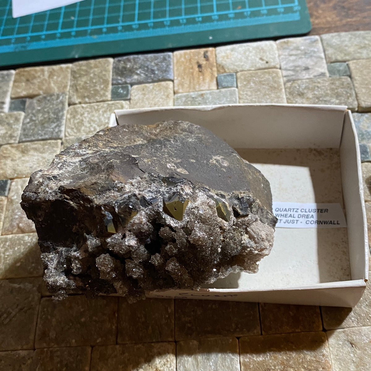 INTERESTING QUARTZ CLUSTER [ETC] FROM WHEAL DREA, BOTALLACK, CORNWALL  440g MF5473