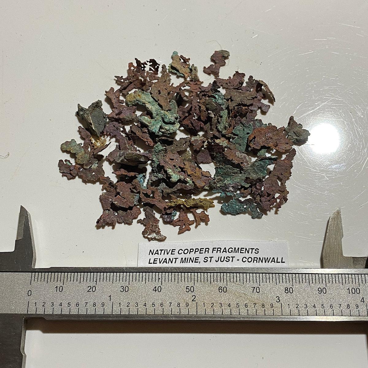 NATIVE COPPER FRAGMENTS FROM LEVANT MINE, ST JUST, CORNWALL  16g  MF5475