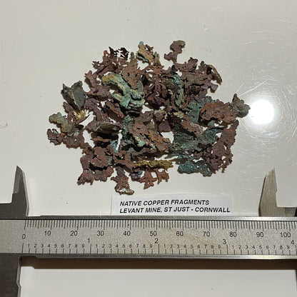 NATIVE COPPER FRAGMENTS FROM LEVANT MINE, ST JUST, CORNWALL  16g  MF5475