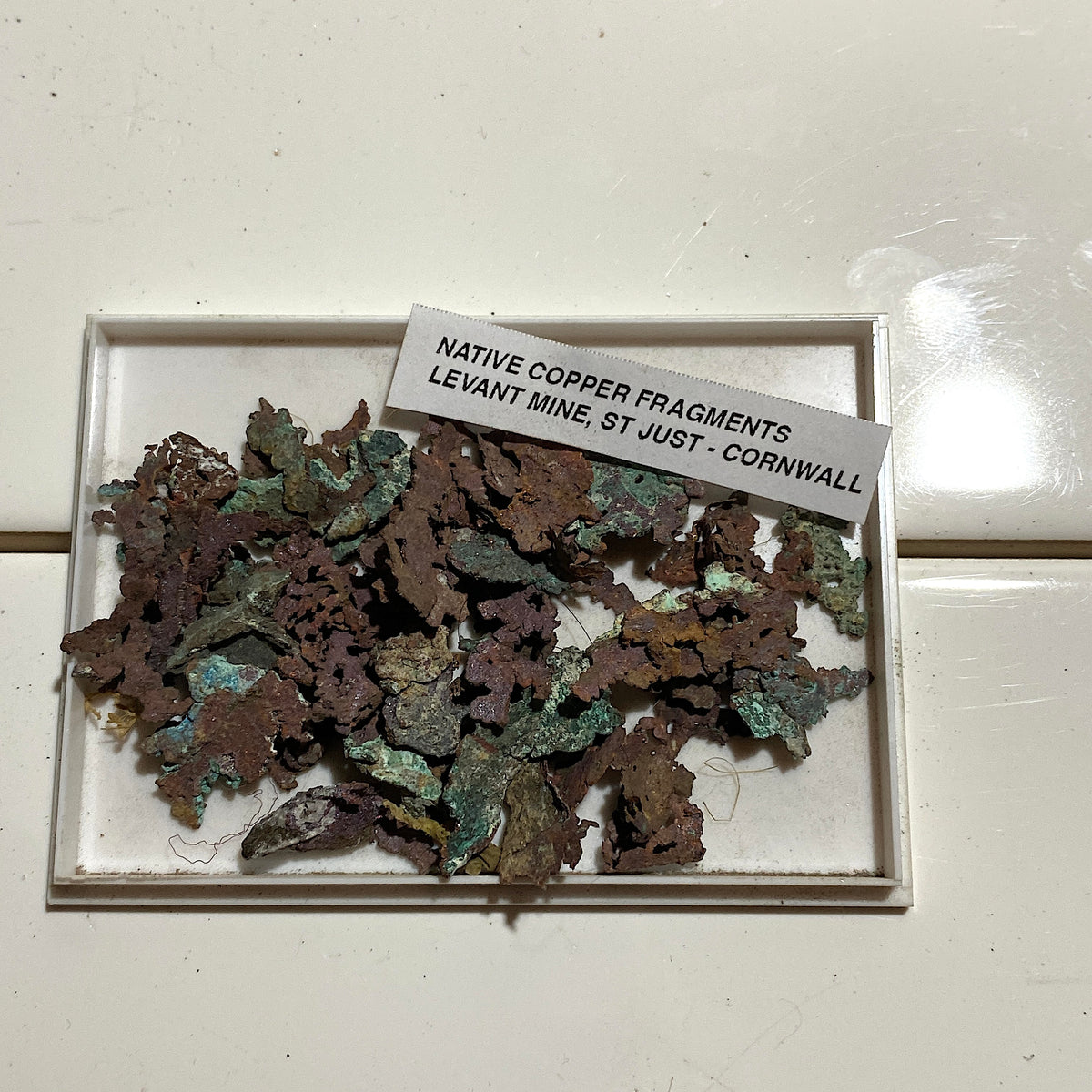NATIVE COPPER FRAGMENTS FROM LEVANT MINE, ST JUST, CORNWALL  16g  MF5475