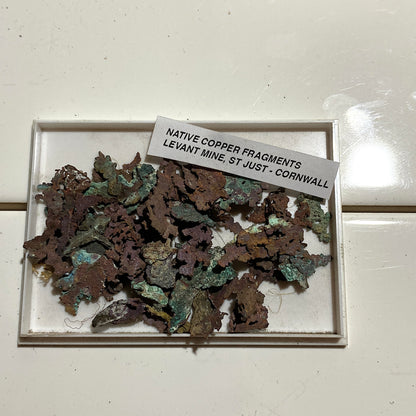 NATIVE COPPER FRAGMENTS FROM LEVANT MINE, ST JUST, CORNWALL  16g  MF5475