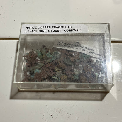 NATIVE COPPER FRAGMENTS FROM LEVANT MINE, ST JUST, CORNWALL  16g  MF5475