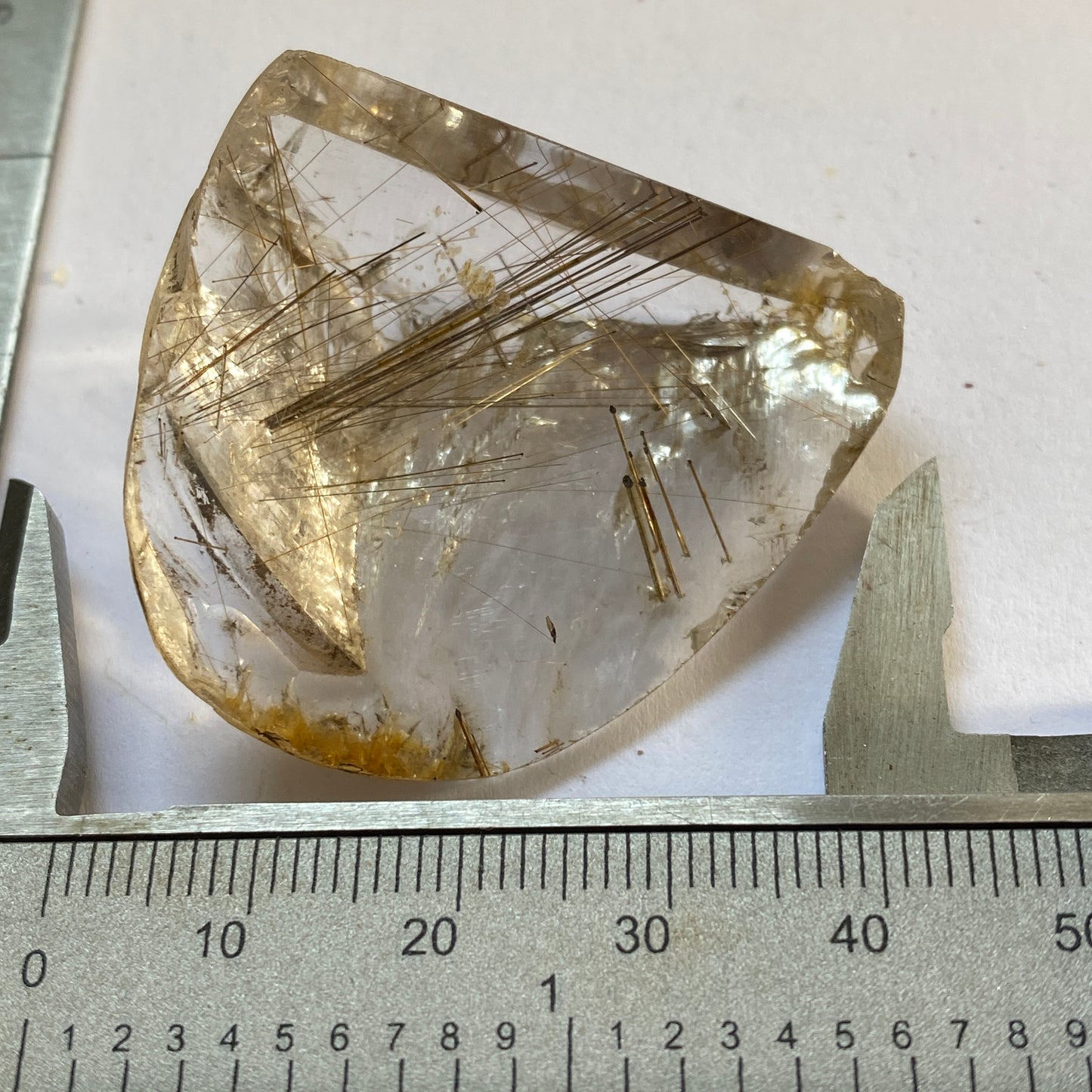 RUTILE IN QUARTZ - FRANKLIN MINING DISTRICT,  NEW JERSEY, U.S.A. 23g MF2362