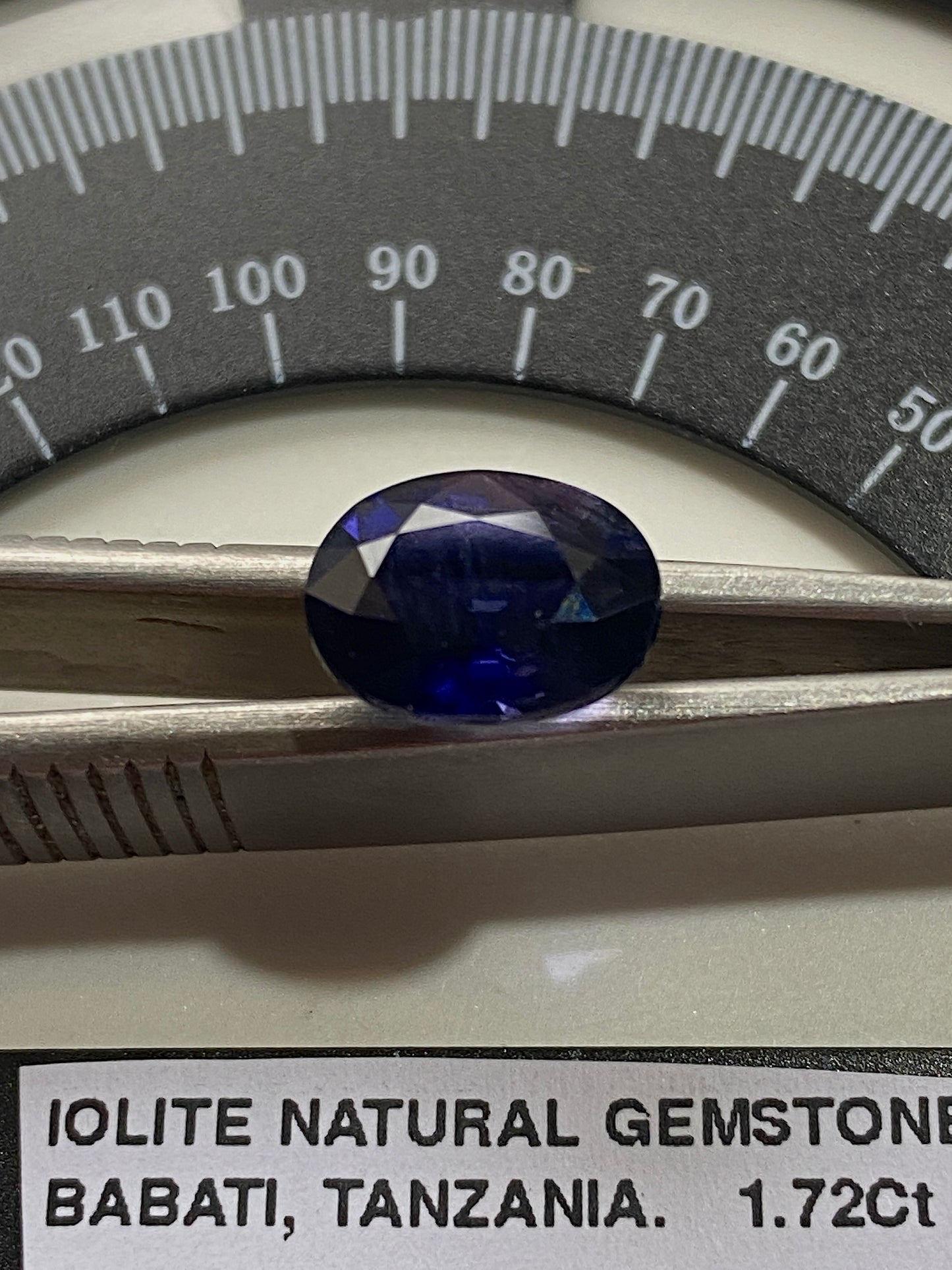 IOLITE NATURAL GEMSTONE : BABATI, MANYARA, TANZANIA. 1.72Ct MFG4831