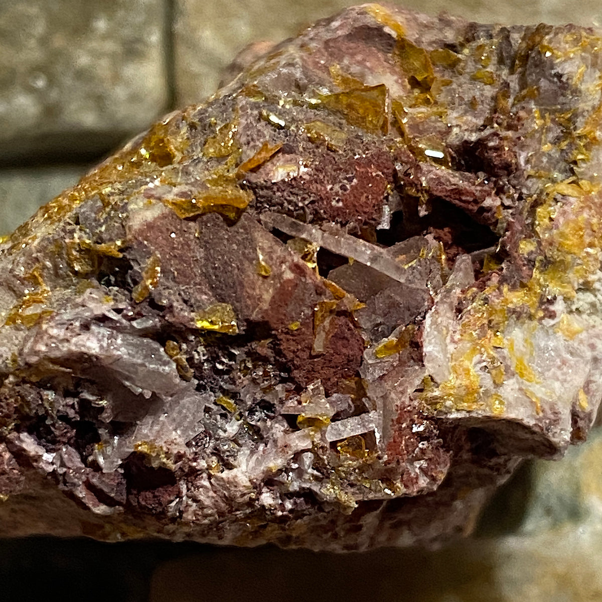 WULFENITE ON MATRIX : TOUSSIT MINING DISTRICT, ORIENTAL - MOROCCO  37g MF5480