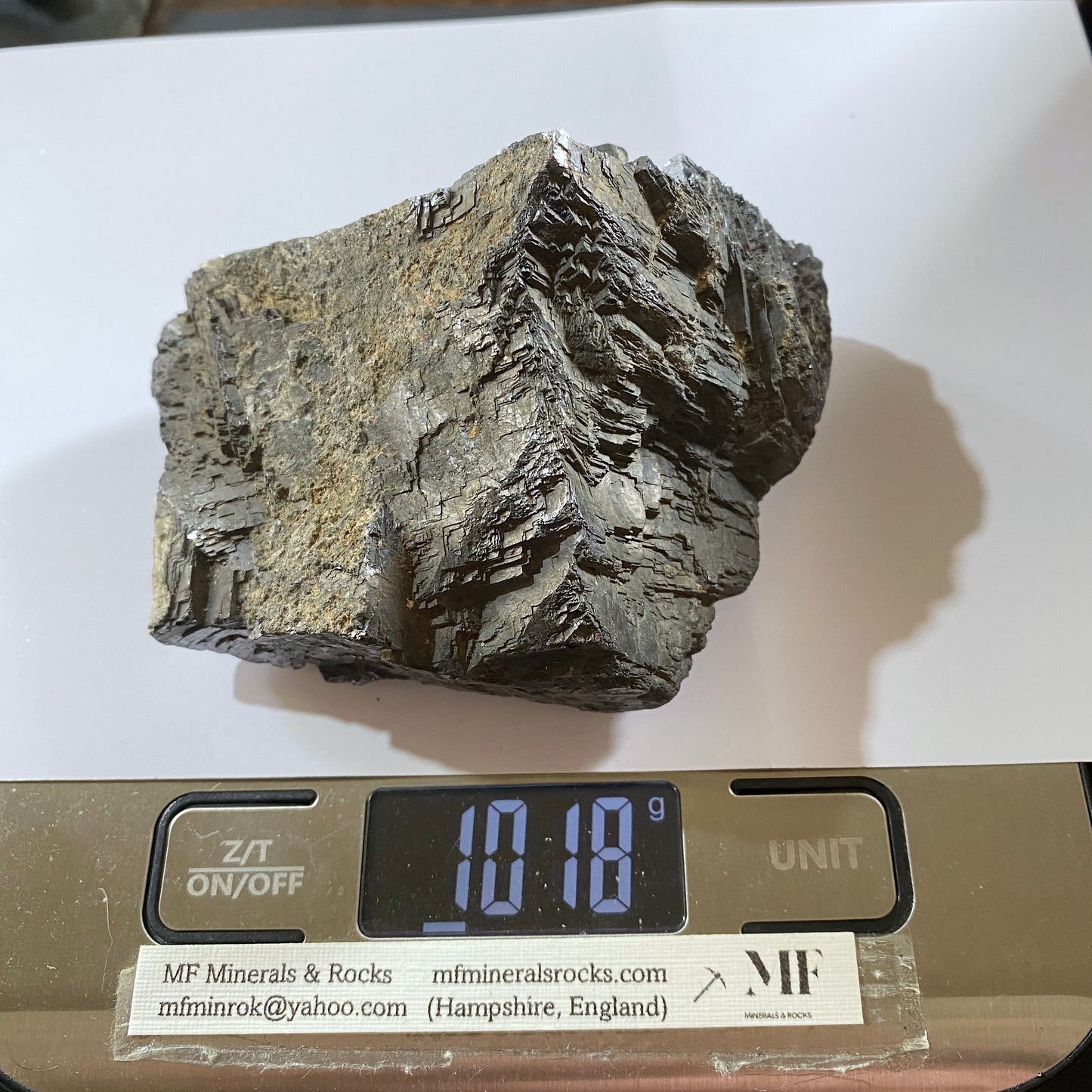 MINERAI DE GALÈNE SOLIDE DE LA MINE BORIEVA, BULGARIE LOURD 1020g MF1006