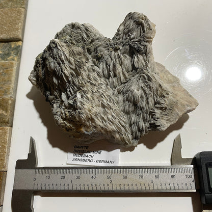 BARYTE WITH CHALCOPYRITE : DREISLAR MINE, MEDEBACH, ARNSBERG, GERMANY. 537g. MF5481