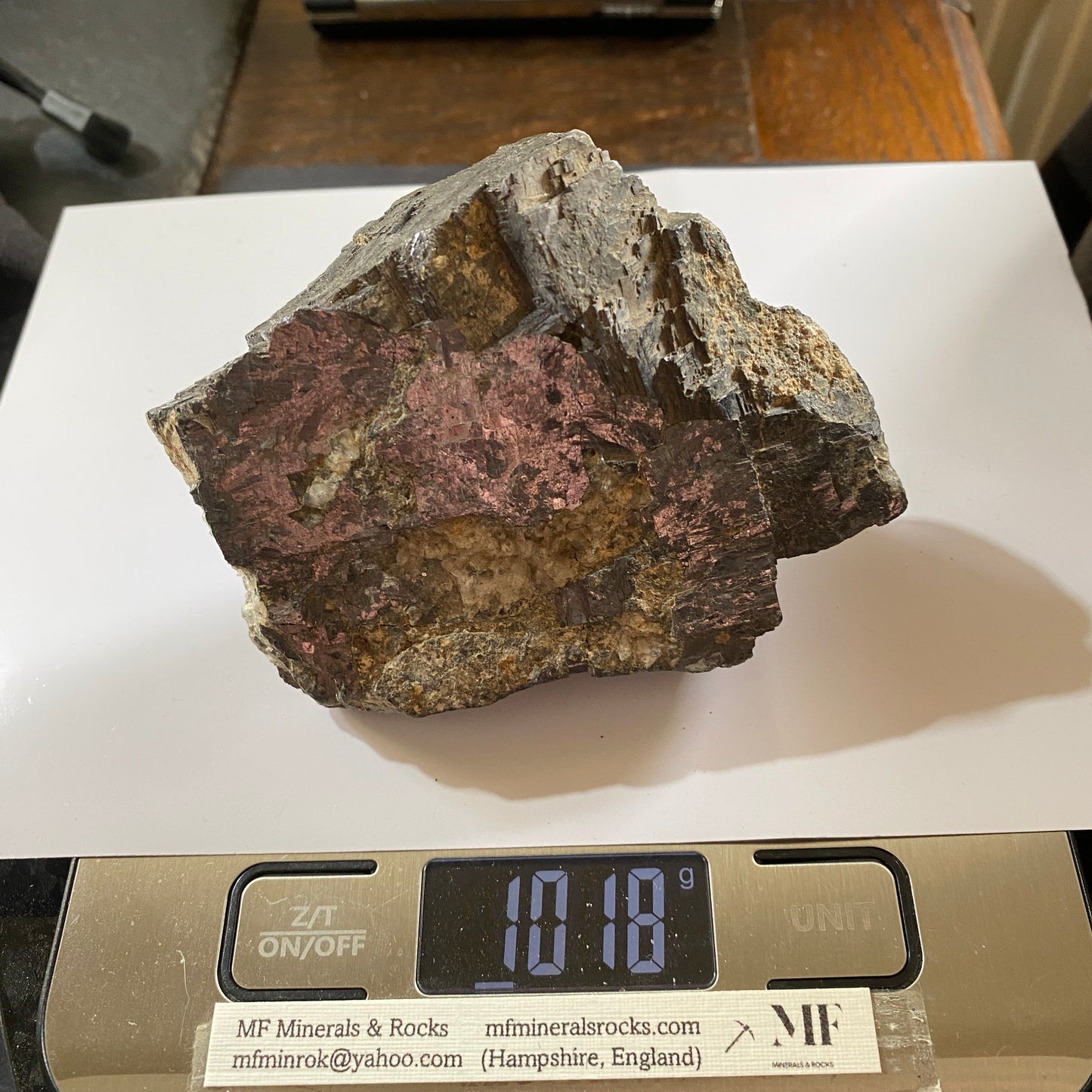 MINERAI DE GALÈNE SOLIDE DE LA MINE BORIEVA, BULGARIE LOURD 1020g MF1006