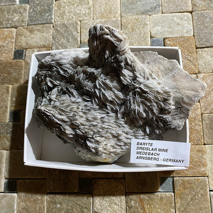 BARYTE WITH CHALCOPYRITE : DREISLAR MINE, MEDEBACH, ARNSBERG, GERMANY. 537g. MF5481