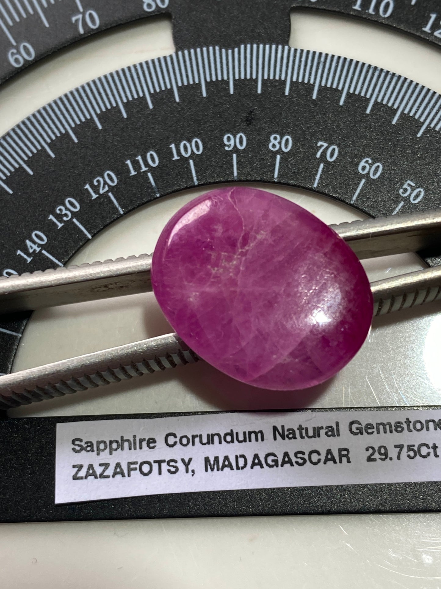 SAPPHIRE CORUNDUM GEMSTONE : ZAZAFOTSY, IHOSY, IROROMBE, MADAGASCAR  13.09Ct MFG4835