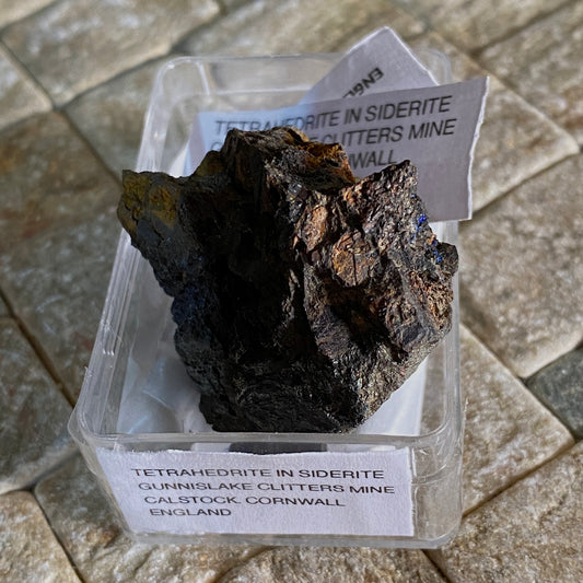 TETRAHEDRITE IN SIDERITE, GUNNISLAKE CLITTERS MINE, CORNWALL 39g MF1557
