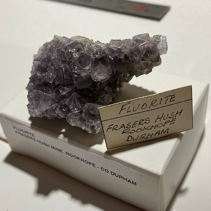 FLUORITE : FRASERS HUSH MINE, ROOKHOPE, COUNTY DURHAM, ENGLAND  60g MF5488