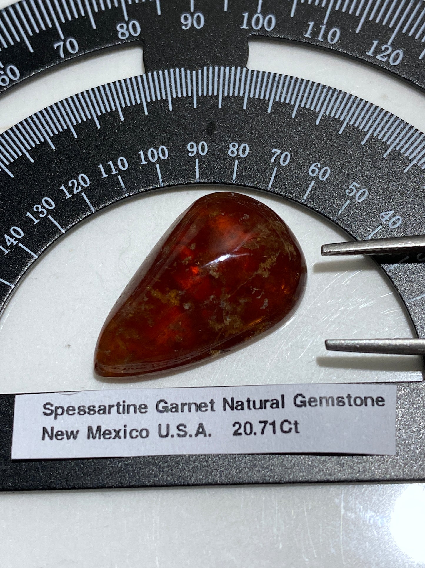 SPESSARTITE GARNET NATURAL GEMSTONE : EAST GRANTS RIDGE, NEW MEXICO, 20.71Ct MFG4838