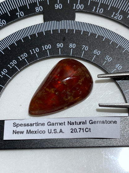 SPESSARTITE GARNET NATURAL GEMSTONE : EAST GRANTS RIDGE, NEW MEXICO, 20.71Ct MFG4838