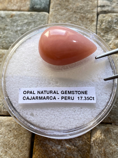 PINK OPAL NATURAL GEMSTONE : CAJARMARCA, PERU  17.35Ct MFG4842