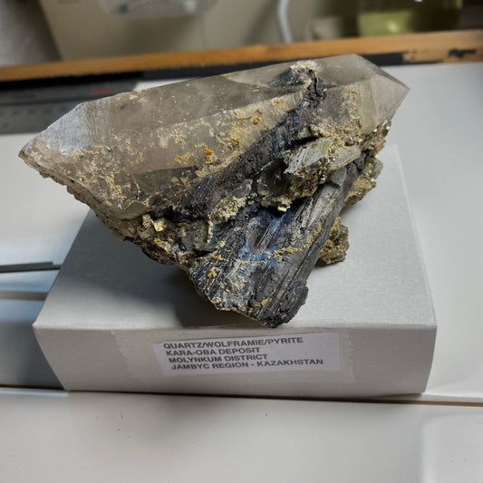 WOLFRAMITE/QUARTZ/PYRITE [ETC] - KARA-OBA DEPOSIT, KAZAKHSTAN,  350g MF2378