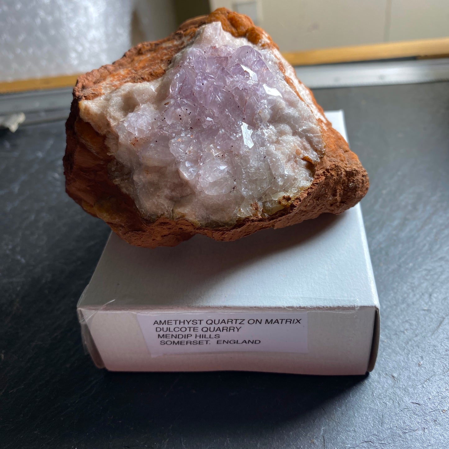 AMETHYST QUARTZ, DULCOTE QUARRY, SOMERSET RARE SPECIMEN 334g MF1565