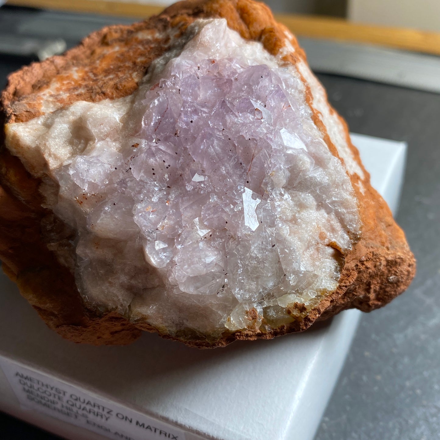 AMETHYST QUARTZ, DULCOTE QUARRY, SOMERSET RARE SPECIMEN 334g MF1565