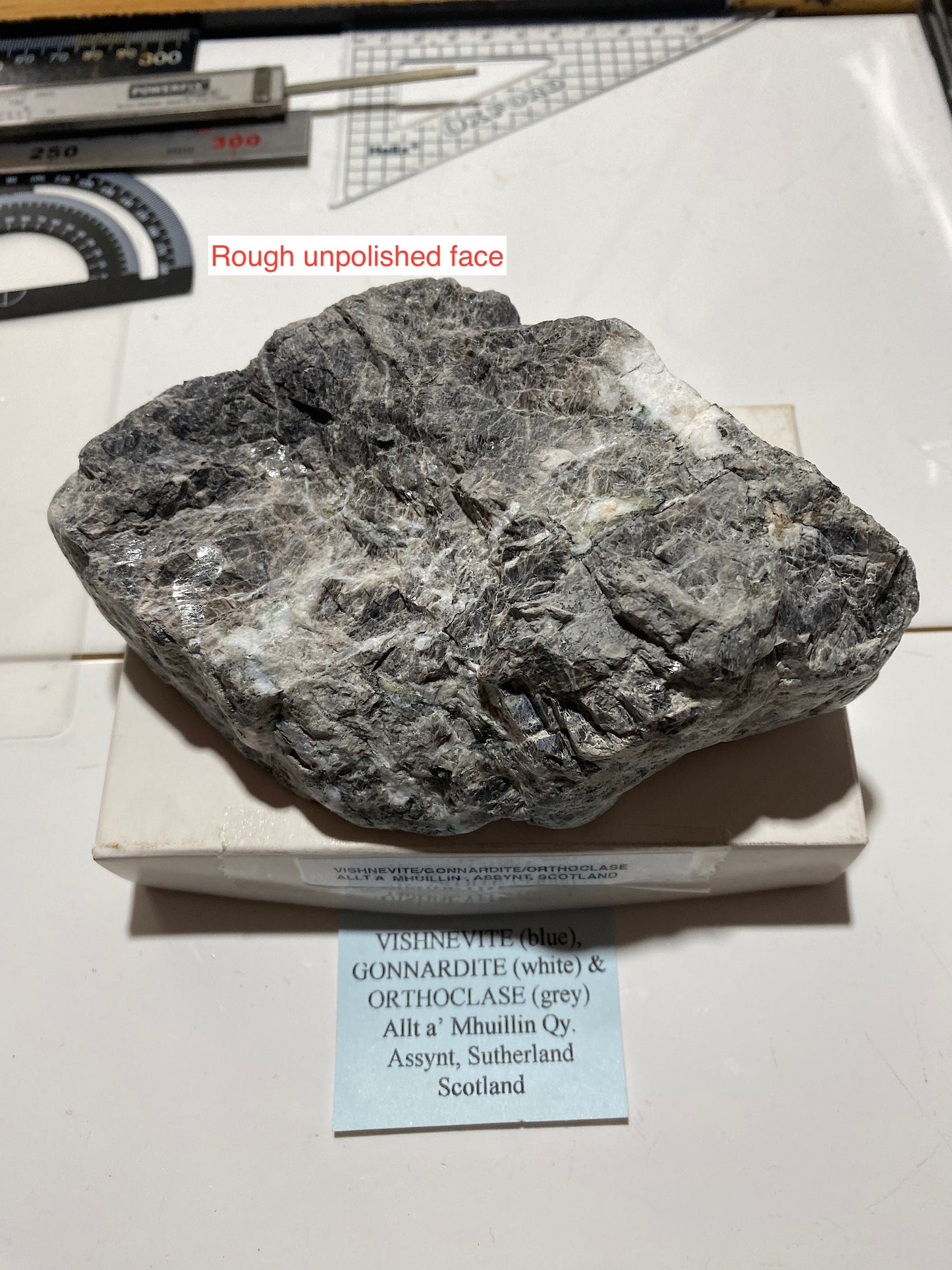 VISHNEVITE/GONNARDITE/ORTHOCLASE : ALLT A  MHUILLIN HIGHLAND, SCOTLAND 643g MF4840