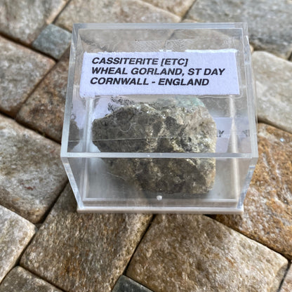 CASSITERITE ETC FROM WHEAL GORLAND, CORNWALL 15g MF2387