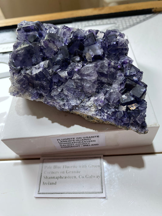 FLUORITE ON GRANITE : LARKIN'S QUARRY, CONNACHT, IRELAND 442g MF4841