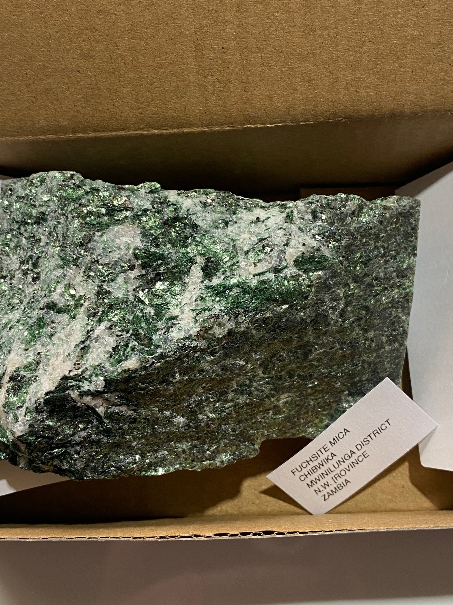 FUCHSITE MICA : CHIBWIKA, MWINILUNGA, N.W. PROVINCE, ZAMBIA 251g MF4842