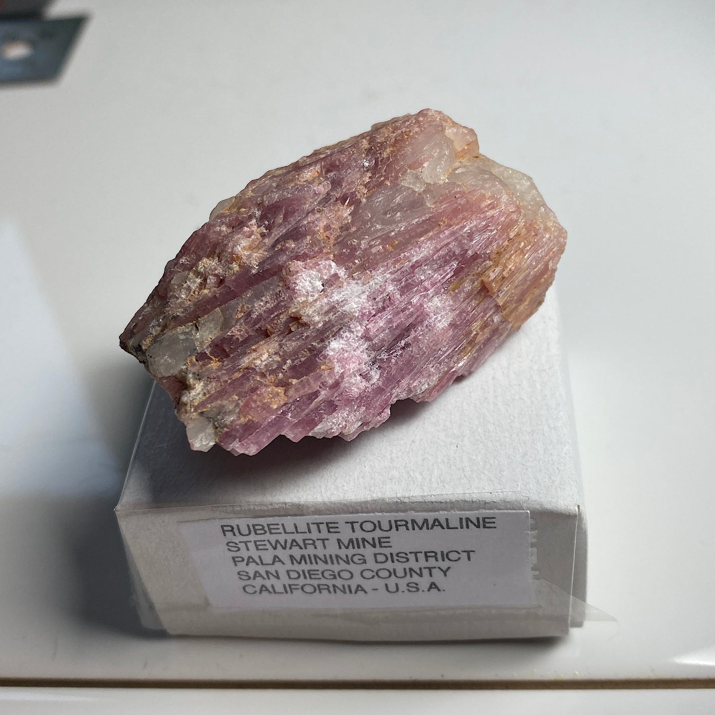 RUBELLITE TOURMALINE - STEWART MINE, PALA MINING DISTRICT, SAN DIEGO COUNTY, CALIFORNOIA, U.S.A.