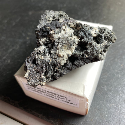 WOLFRAMITE WITH CASSITERITE, GOONBARROW, CORNWALL, ENGLAND 117g MF1577