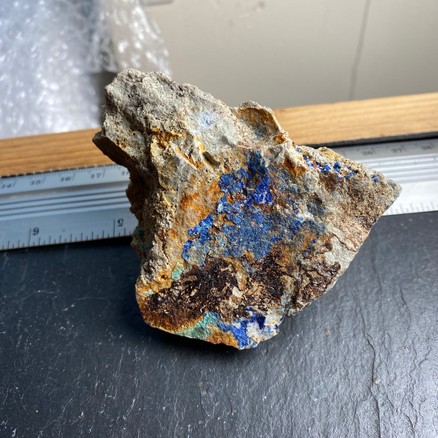 AZURITE ETC FROM CANNINGTON PARK QUARRY, SOMERSET, ENGLAND 130g MF1581