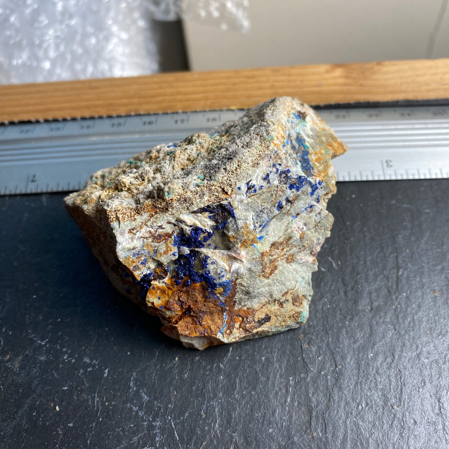 AZURITE ETC FROM CANNINGTON PARK QUARRY, SOMERSET, ENGLAND 130g MF1581