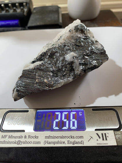 MICACEOUS HEMATITE IN QUARTZ : BIRNHAM QUARRY, PERTHSHIRE, SCOTLAND 256g MF4856