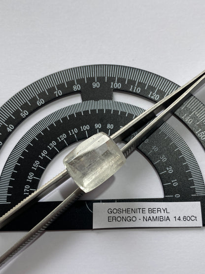GOSHENITE BERYL GEMSTONE : ERONGO MOUNTAINS, NAMIBIA 14.60Ct MFG4849