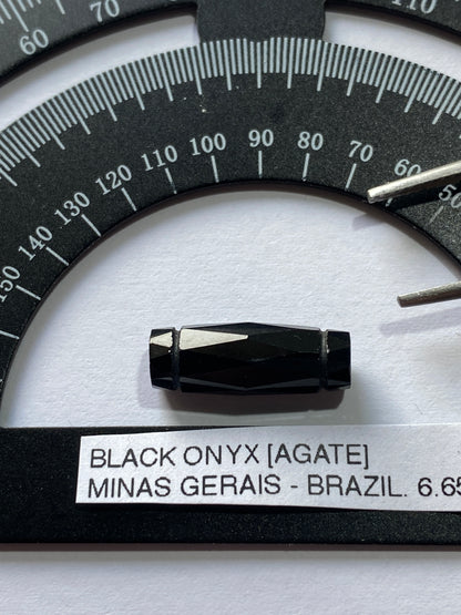 BLACK ONYX NATURAL GEMSTONE : MINAS GERAIS, BRAZIL. 6.65Ct. MFG4851
