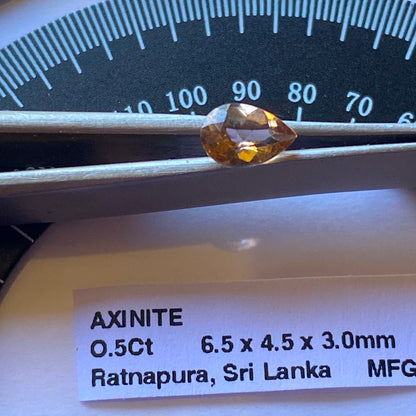 AXINITE NATURAL GEMSTONE - RAKWANA, RATNAPURA, SRI LANKA 0.5Ct MFG3196