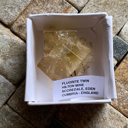 FLUORITE TWIN - HILTON MINE, SCORDALE, CUMBRIA. 18g MF2140