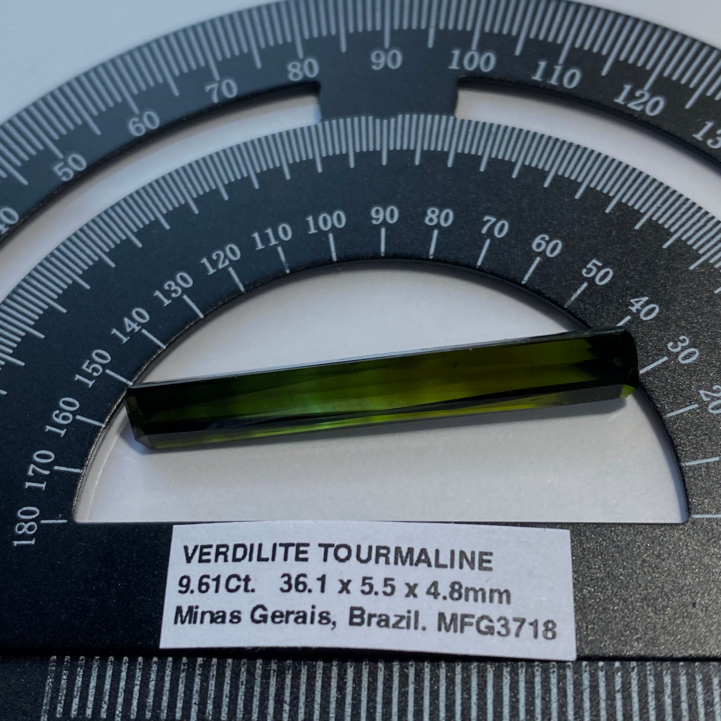 TOURMALINE CRYSTAL GEMSTONE - MINA DO GAVILAN, MINAS GERAIS, BRAZIL 9.61Ct MFG3718