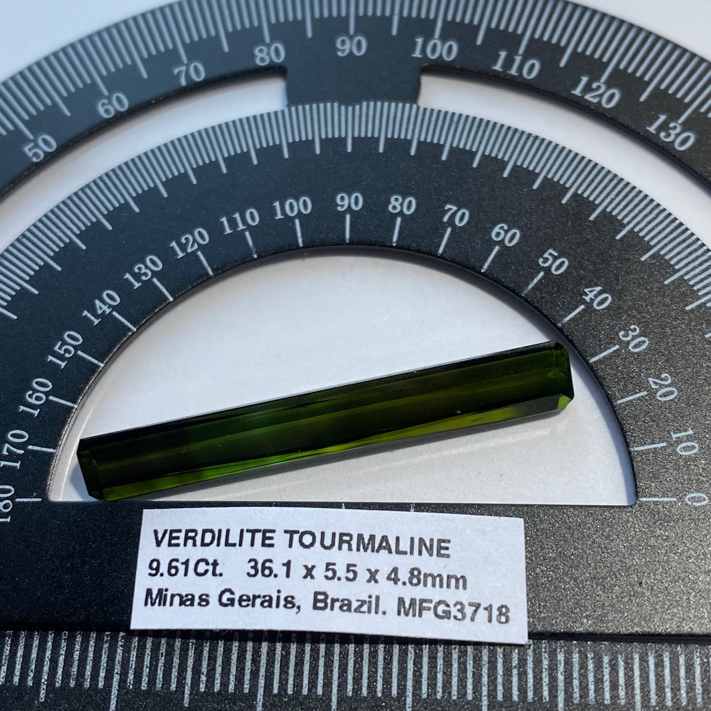 TOURMALINE CRYSTAL GEMSTONE - MINA DO GAVILAN, MINAS GERAIS, BRAZIL 9.61Ct MFG3718